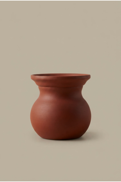 Hand Crafted Candle Stand - Red Pot